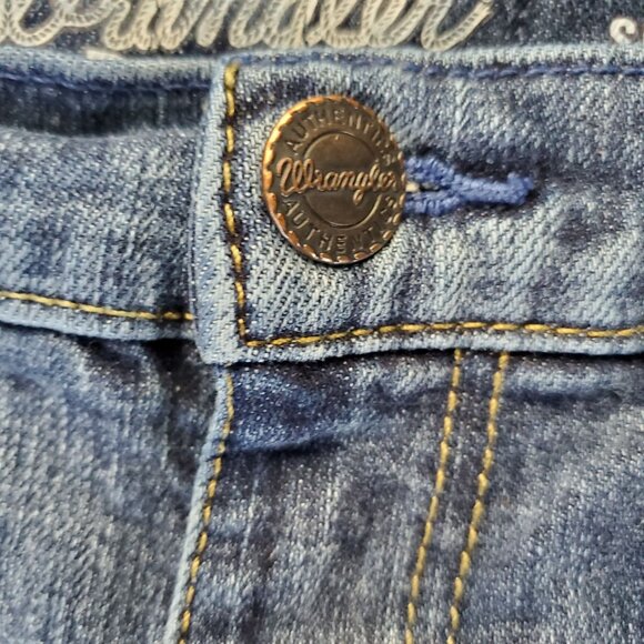 Wrangler Jeans Womens Size 12 Blue Slim Boot Retro Stretch Denim Casual - Picture 10 of 12